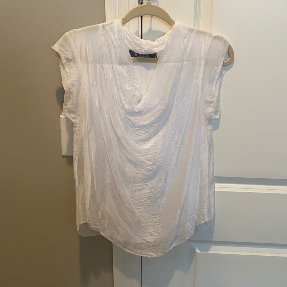 Italian satin cowl neck blouse
